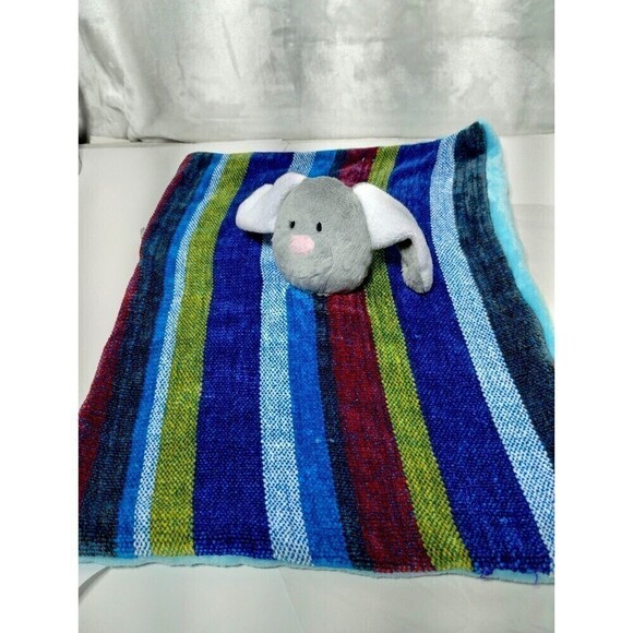 Lex Weaving Grey Bunny with White Floppy Ears Multi Colored Soft Plush Lovey… - Picture 4 of 12